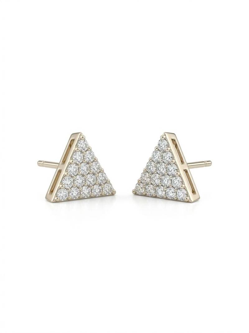 925 sterling silver Triangle Diamond Stud Earrings