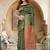 Bottle Green Banarasi Cotton Silk Saree with Maroon Woven Pallu and Traditional Zari Design