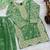 Girls pista fendy silk embroidered kurta with plazzo and dupatta set