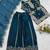 Girls teal fendy silk embroidered kurta with plazzo and dupatta set