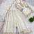 Girls white fendy silk embroidered kurta with plazzo and dupatta set