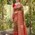 Brown prined casual wear saree with blouse