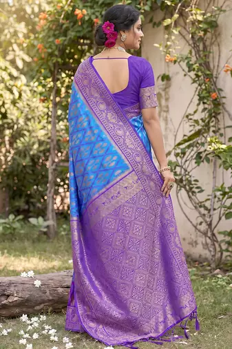 Purlpe prined casual wear saree with blouse