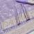 Lavender zari woven banarasi silk blend traditional saree with blouse piece