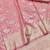 Pink zari woven banarasi silk blend traditional saree with blouse piece