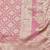 Pink zari woven banarasi silk blend traditional saree with blouse piece