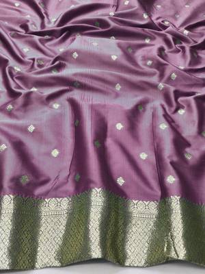 Wine zari woven silk blend traditional saree with blouse piece 4