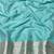 Blue zari woven banarasi silk blend traditional saree with blouse piece
