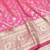 Pink zari woven banarasi silk blend traditional saree with blouse piece