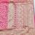 Pink zari woven banarasi silk blend traditional saree with blouse piece