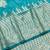 Blue zari woven banarasi silk blend traditional saree with blouse piece
