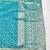Blue zari woven banarasi silk blend traditional saree with blouse piece