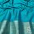Blue zari woven banarasi silk blend traditional saree with blouse piece