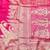 Rani pink zari woven banarasi silk blend traditional saree with blouse piece