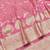Pink zari woven banarasi silk blend traditional saree with blouse piece
