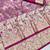 Purple zari woven banarasi silk blend traditional saree with blouse piece