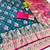 Dark blue zari woven banarasi silk blend traditional saree with blouse piece
