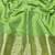 Liight green zari woven banarasi silk blend traditional saree with blouse piece