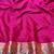 Dark blue zari woven banarasi silk blend traditional saree with blouse piece