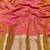 Orange zari woven banarasi silk blend traditional saree with blouse piece