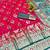 Rani zari woven banarasi silk blend traditional saree with blouse piece