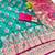 Blue zari woven banarasi silk blend traditional saree with blouse piece