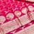 Rani pink zari woven banarasi silk blend traditional saree with blouse piece
