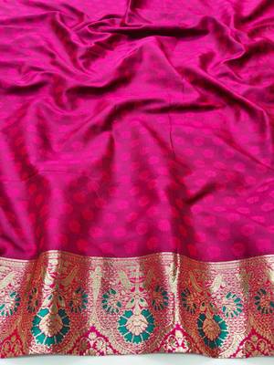Blue zari woven silk blend traditional saree with blouse piece 4