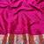 Blue zari woven banarasi silk blend traditional saree with blouse piece