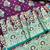 Wine zari woven patola silk blend traditional saree with blouse piece