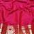 Pink zari woven banarasi silk blend traditional saree with blouse piece