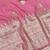 Pink zari woven banarasi silk blend traditional saree with blouse piece