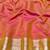Peach pink zari woven banarasi silk blend traditional saree with blouse piece