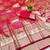 Rani zari woven banarasi silk blend traditional saree with blouse piece