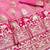 Pink zari woven banarasi silk blend traditional saree with blouse piece