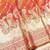 Pink zari woven silk blend traditional saree with blouse piece