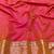 Pink zari woven silk blend traditional saree with blouse piece