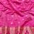 Pink zari woven banarasi silk blend traditional saree with blouse piece