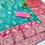 Blue zari woven banarasi silk blend traditional saree with blouse piece