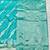 Blue zari woven banarasi silk blend traditional saree with blouse piece