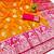 Mustard zari woven banarasi silk blend traditional saree with blouse piece