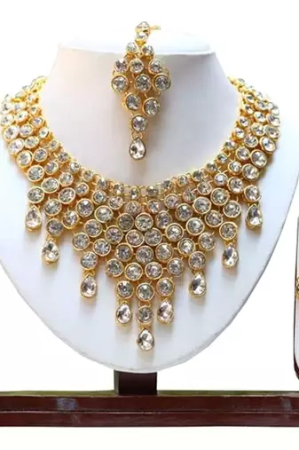 Uncut Kundan Raani Haar Elegant Necklace Set