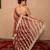 brown kota tissue silk saree with gota work pallu
