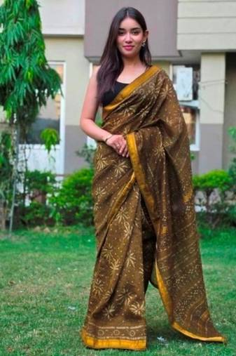 green maheshwari silk saree