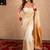 white linen saree with golden border