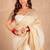 white linen saree with golden border