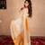 white linen saree with golden border