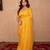 yellow kota silk saree with mirror work