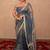 blue kota tissue saree with gota work pallu