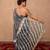 blue kota tissue saree with gota work pallu